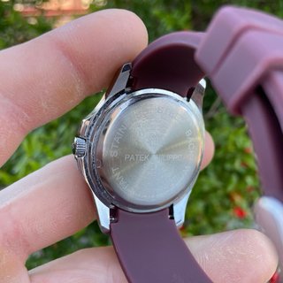 Orologio di Lusso con Cinturino in Silicone Marrone Cioccolato