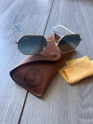 Gafas Ray-Ban Octagonales Doradas Azules