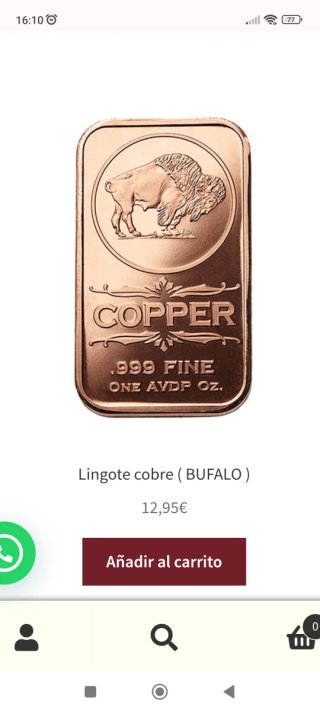 Onza de cobre LIBERTY