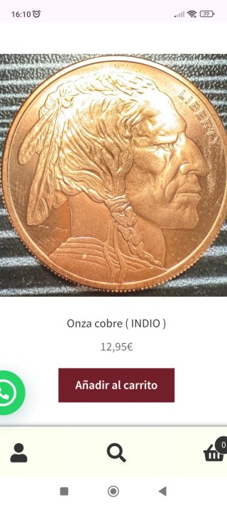 Onza de cobre LIBERTY