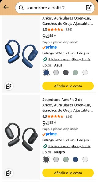 Soundcore AeroFit 2 Azul + Funda silicona (regalo)