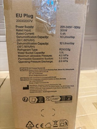 Deumidificatore Leenon 12L Bianco