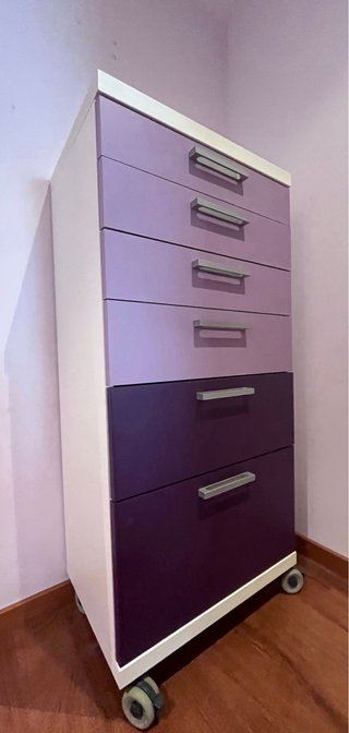 Muebles habitación juvenil blanca/lila/morada