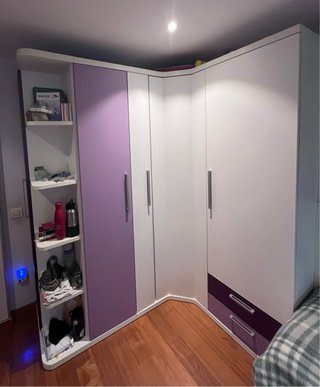 Muebles habitación juvenil blanca/lila/morada