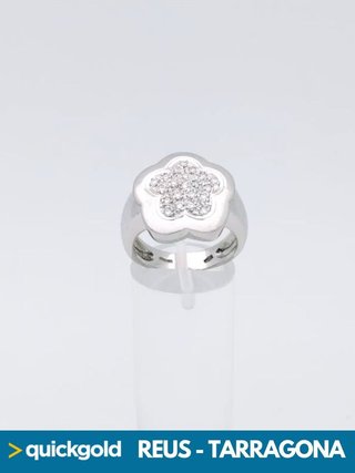 035-01-00834 ANILLO ORO BLANCO 18K DIAMANTES T19