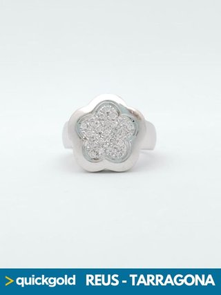 035-01-00834 ANILLO ORO BLANCO 18K DIAMANTES T19
