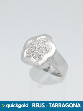 035-01-00834 ANILLO ORO BLANCO 18K DIAMANTES T19