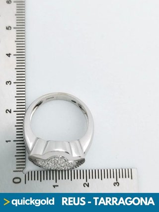 035-01-00834 ANILLO ORO BLANCO 18K DIAMANTES T19
