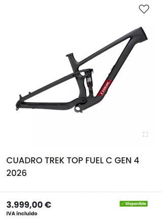 Cuadro Trek Top Fuel C Gen 4 2026 Talla L
