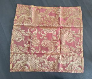 3 Tovagliette Broccato Seta 50x50 Oro Rosa