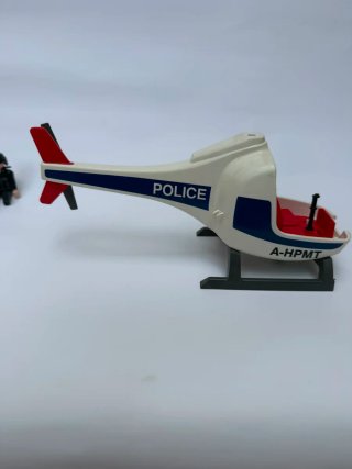 Playmobil helicóptero y moto policía