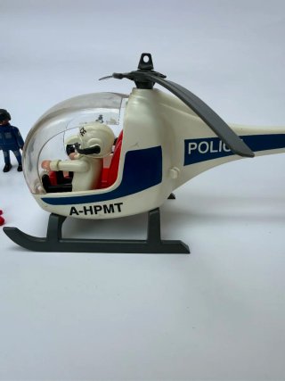 Playmobil helicóptero y moto policía