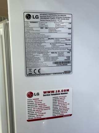 Frigorífico Americano Lg 177cm No Frost A+ Inox
