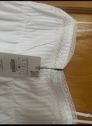 Vestido Zara blanco largo