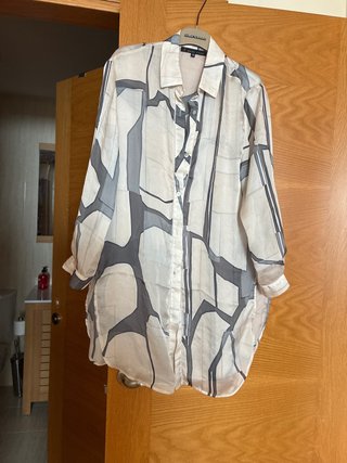 Camisa ALBERTO BIANI Beige/Gris Talla M