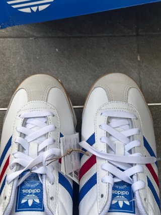 Adidas K74 Scarpe Uomo Bianco Blu Rosso