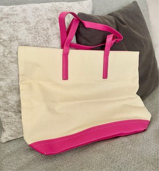 Borsa Patrizia Pepe beige e fucsia
