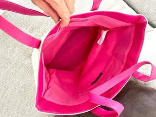 Borsa Patrizia Pepe beige e fucsia
