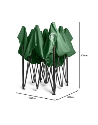 Carpa 3x3m Impermeable Verde plegable All Seasons