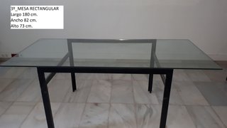 MESA cristal. SALON, REUNIONES, COMEDOR, COCINA