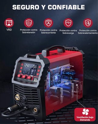 Soldador ARCCAPTAIN MIG MAG 200A 6 en 1