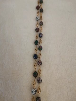 Collar vintage bolitas orientales chapado oro