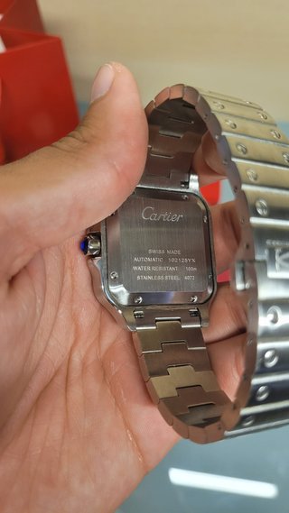 Reloj Santos Negro y Plateado