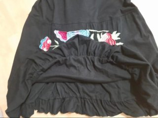 Vestido Desigual Negro Multicolor