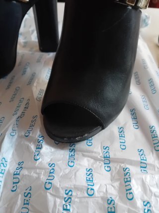 Sabot Guess neri donna con borchie, Tacco alto