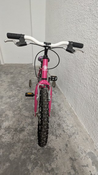 Bicicleta infantil rosa AGECE 16 pulgadas