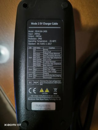 Cargador Coche Eléctrico EVIEUN 12A