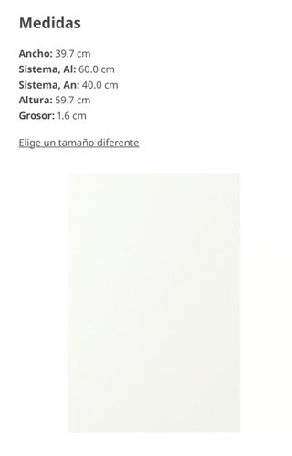 PUERTA IKEA VALLSTENA BLANCA 40x60 CM