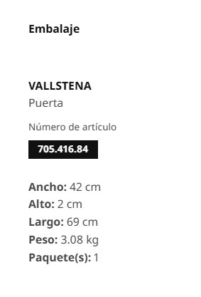 PUERTA IKEA VALLSTENA BLANCA 40x60 CM