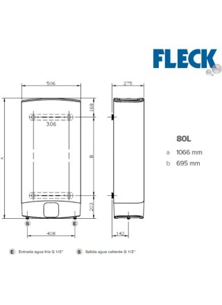 Termo Electrico 80 L Fleck Duo 5