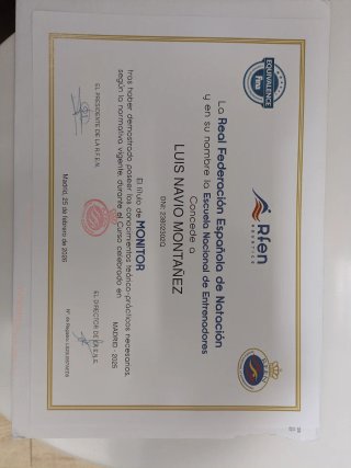 Monitor de natación Rfen