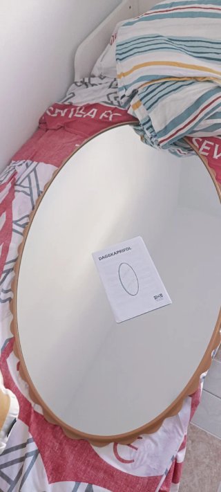 Espejo Ovalado Ikea amarillo