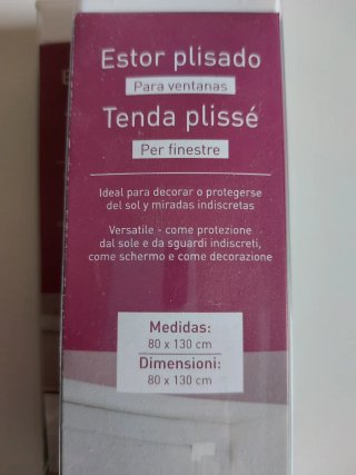 Estores plisados blancos 80x130cm nuevos