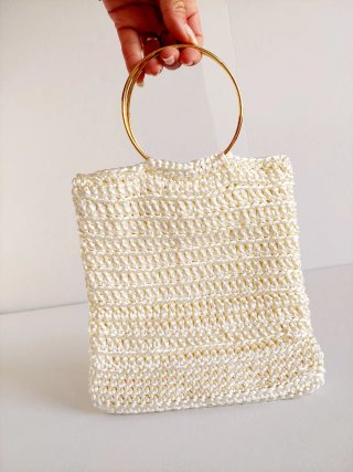 Bolso invitada seda beige