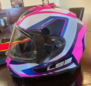 Casco Moto Integral LS2 Mujer Rosa XS