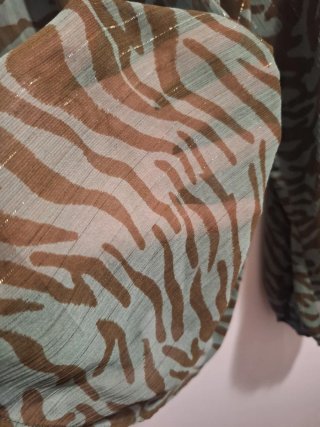 Camisa Mango T M estampado cebra
