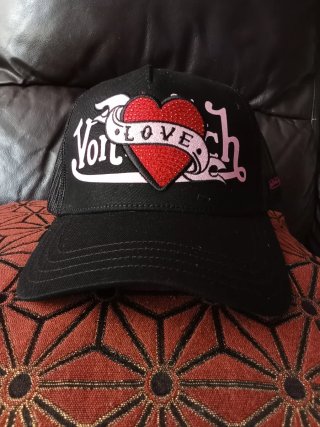 Gorra Von Dutch Negra Corazón Rojo Talla única