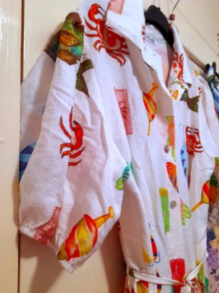 Vestido playero estampado One Size