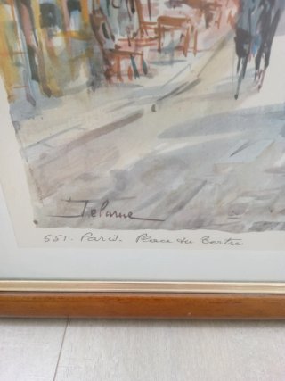 Cuadro Lucien Delarue - París Place du Tertre
