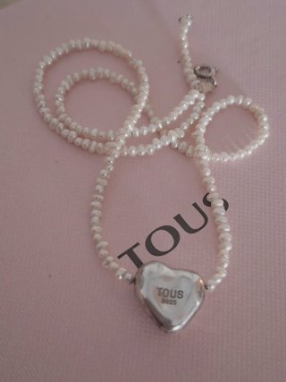 Collar Tous Corazón Perlas Plata