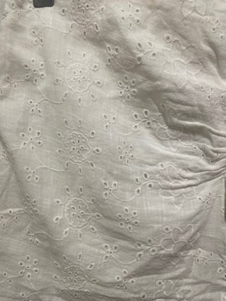 Falda Zara Mini Blanca Bordada
