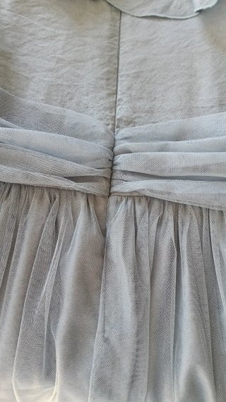 Vestido niña azul volantes tul