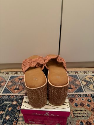 Sandalias Silver & Blue Talla 39 Flores