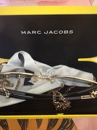 Occhiali da sole Marc Jacobs esagonali catena oro