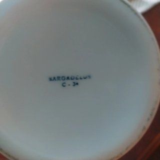 Urna Sargadelos porcelana azul y blanco