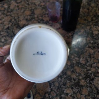 Urna Sargadelos porcelana azul y blanco